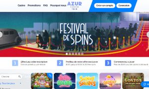 Azur casino interface au festival de spins