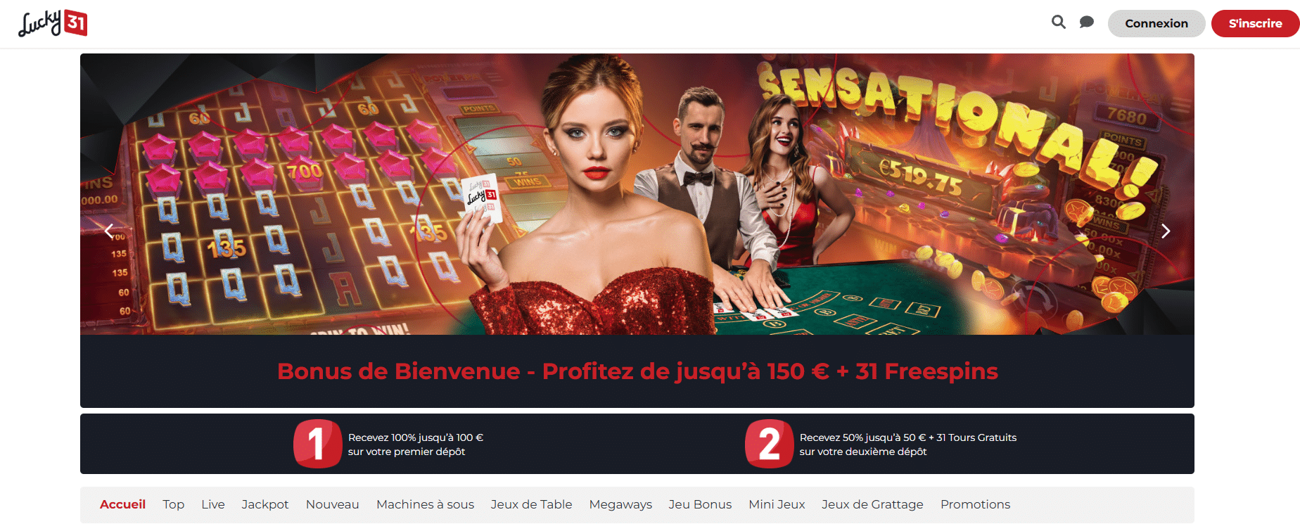 Lucky31 Casino — capture du site