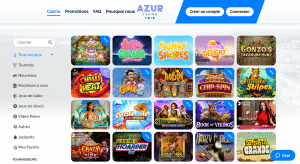 azur casino jeux