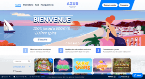 bonus bienvenue azur casino