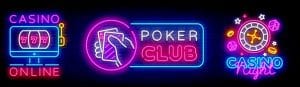 casino en ligne, panneaux lumineux