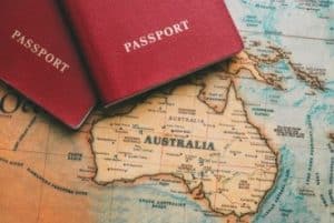 jeu australien-2 passports sur la carte de l australie-casinosansdepts.net