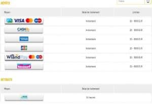 moyens de paiement ma chance casino
