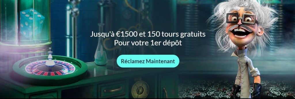 spin madness casino jusqu'a 1500 euros et 150 tours gratuits