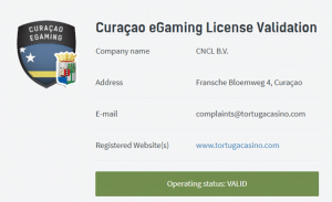 License de Curacao de Tortuga