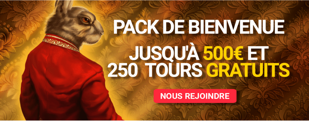 pack de bienvenue de royal rabbit casino