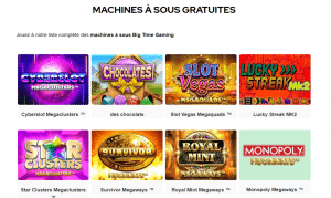 machines a sous big time gaming gratuites