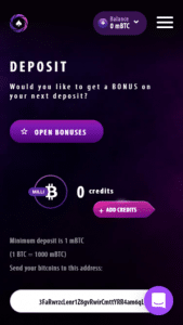 Dépôt sur casinobit