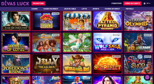 divas luck promotions sur jeux variées