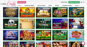 jeux et fournisseurs lady linda casino