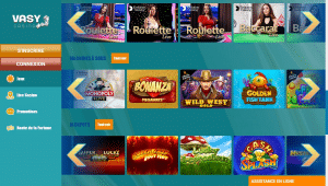 Casino Vasy jeux