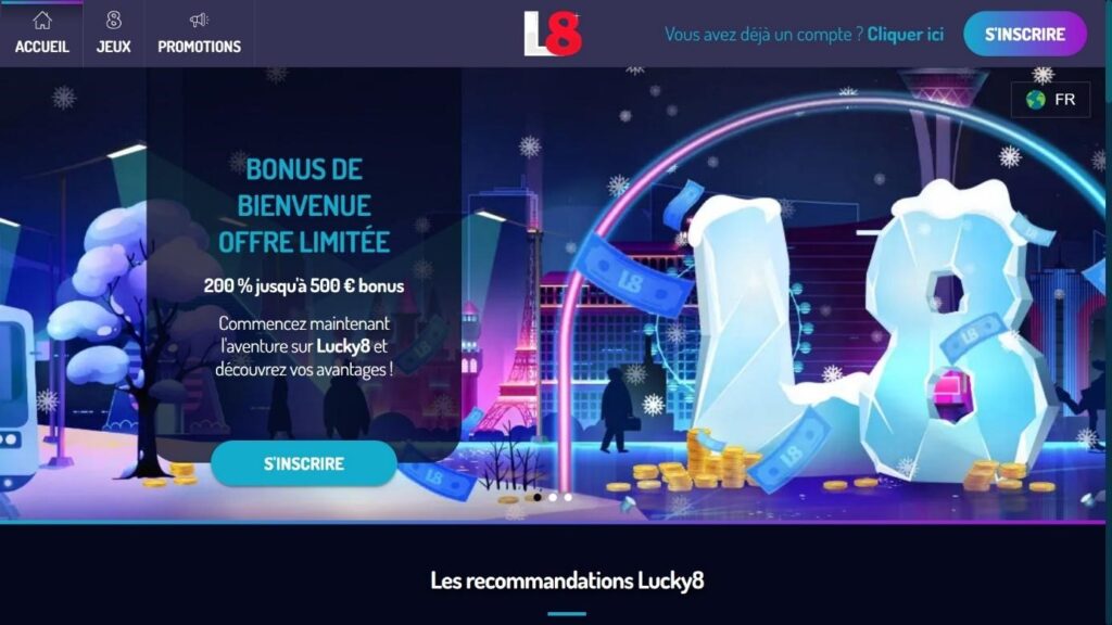 bonus bienvenue lucky8