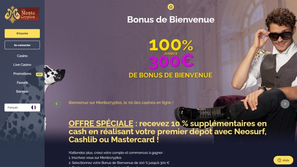 offre bienvenue montecryptos exclu neosurf cashlib