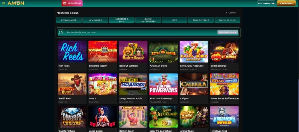 Amon Casino machines à sous slots