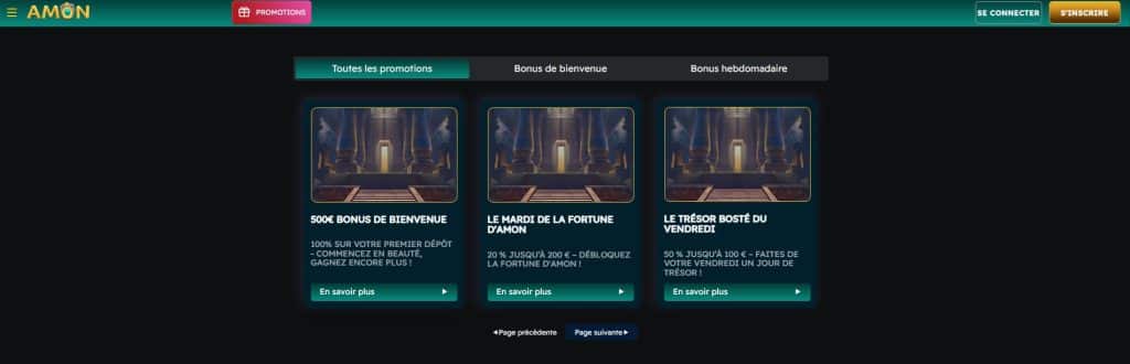Amon casino Bonus