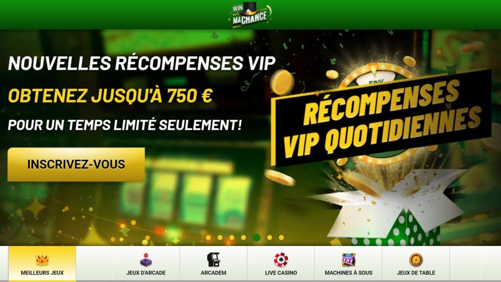 Récompenses VIP quotidiennes winmachance