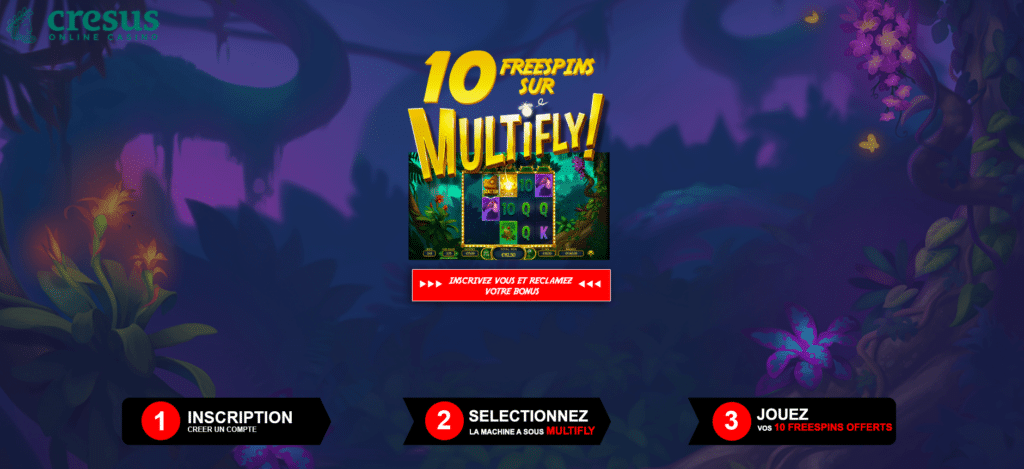 cresus bonus sans depot 10 free spins multifly