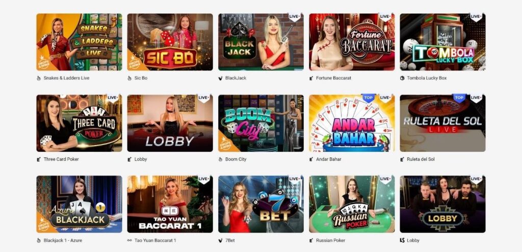 Jeux en direct slottica
