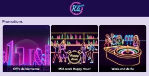 bonus et promotions Ra Casino