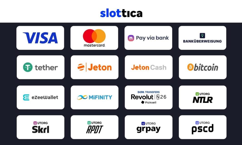 moyens de paiement disponibles slottica