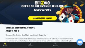 Bonus Bienvenue betzino casino