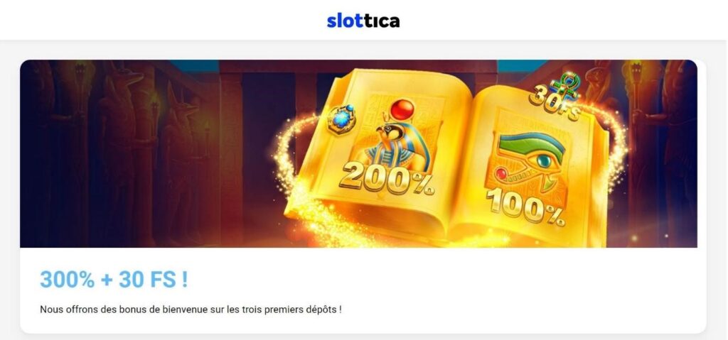 Bonus de Bienvenue de slottica