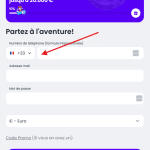 slott etape une inscription