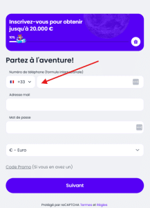 slott etape une inscription