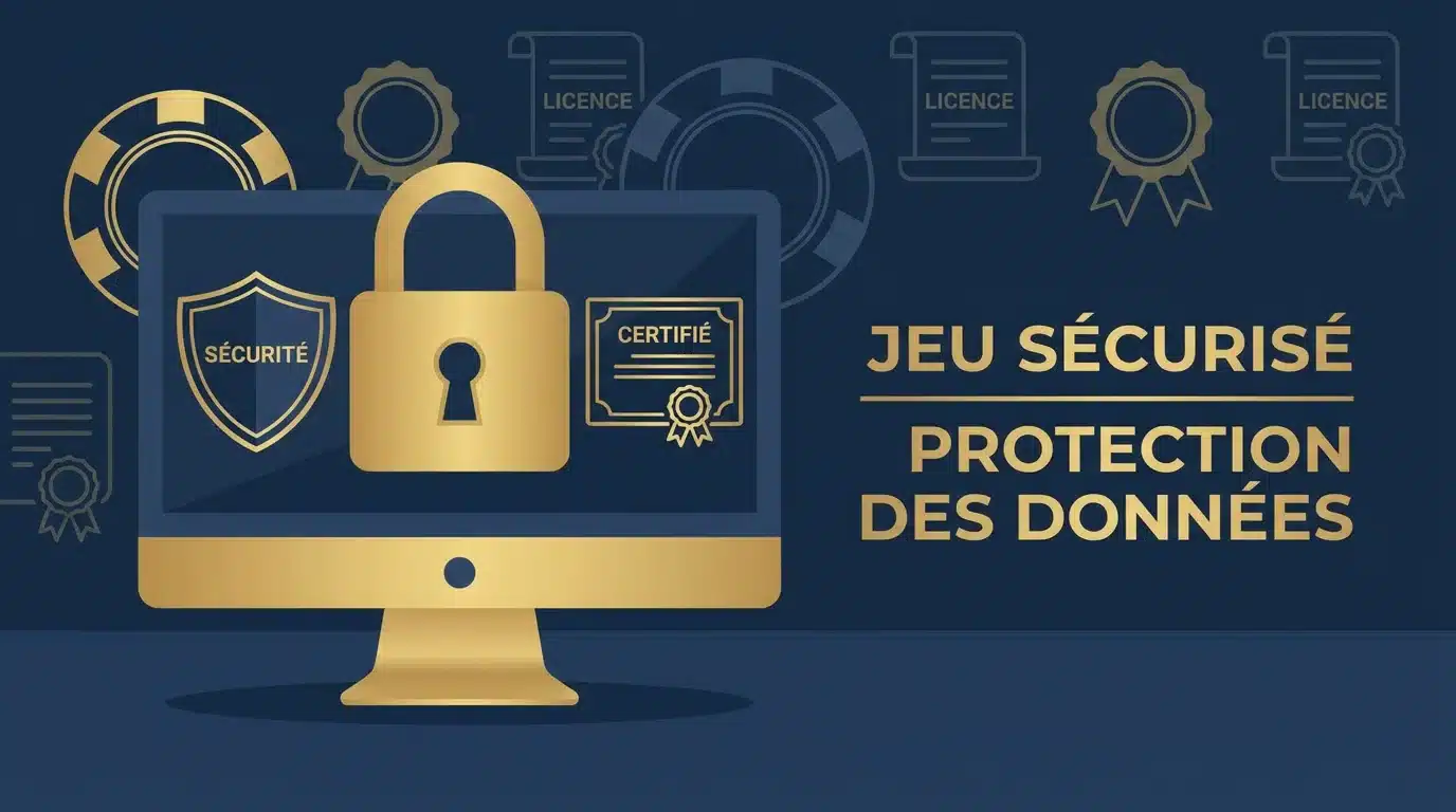 Symboles de sécurité et de licence pour un casino en ligne fiable