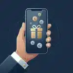 Bonus sans dépôt encaissable illustré par un smartphone avec des pièces en euros