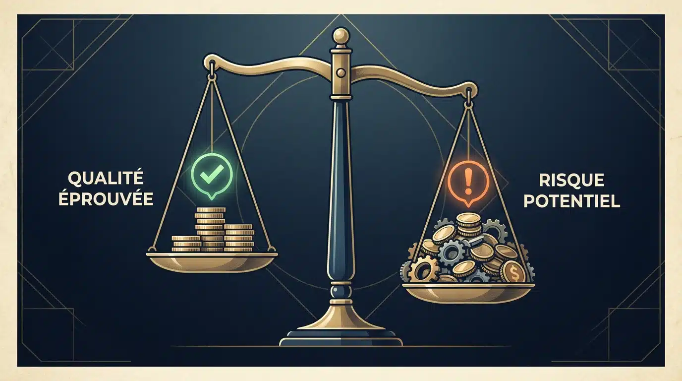 Comparaison visuelle entre un petit bonus accessible et un gros bonus difficile à convertir