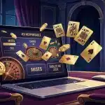 Illustration d'un bonus sans dépôt sur un nouveau casino en ligne avec jetons et interface de jeu