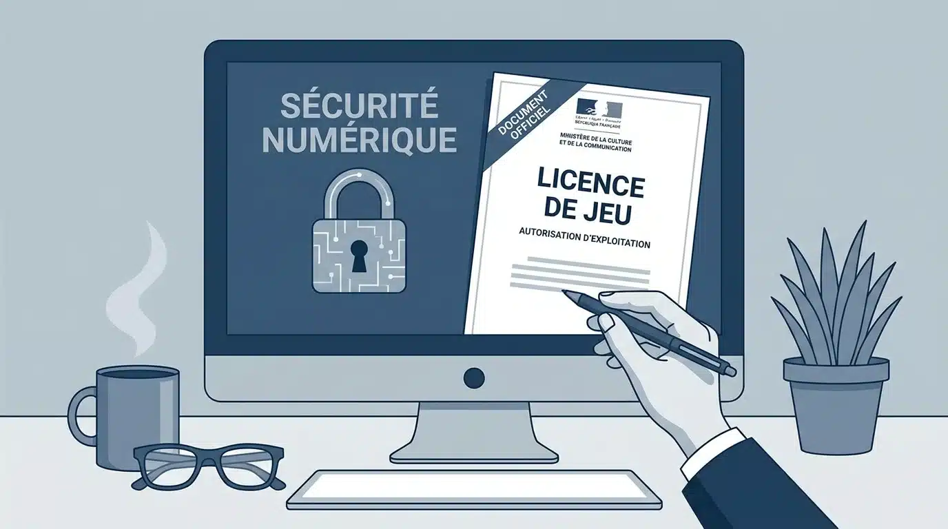 Illustration d'un cadenas numérique symbolisant la sécurité d'une licence de casino en ligne