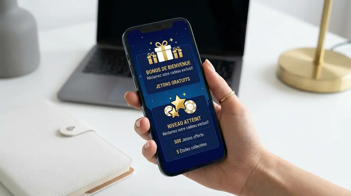 Joueur consultant des offres de bonus sur smartphone