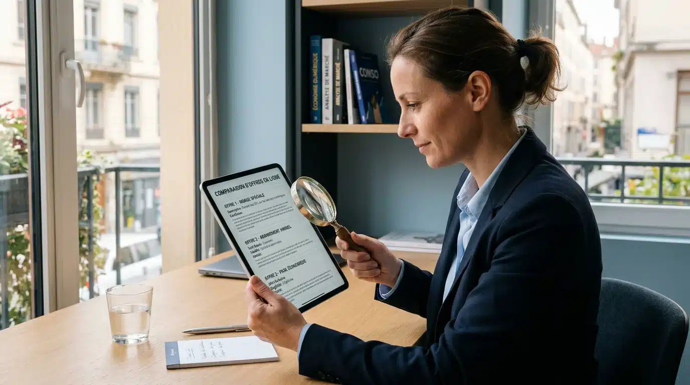 Comparaison attentive de plusieurs offres promotionnelles de casino sur une tablette