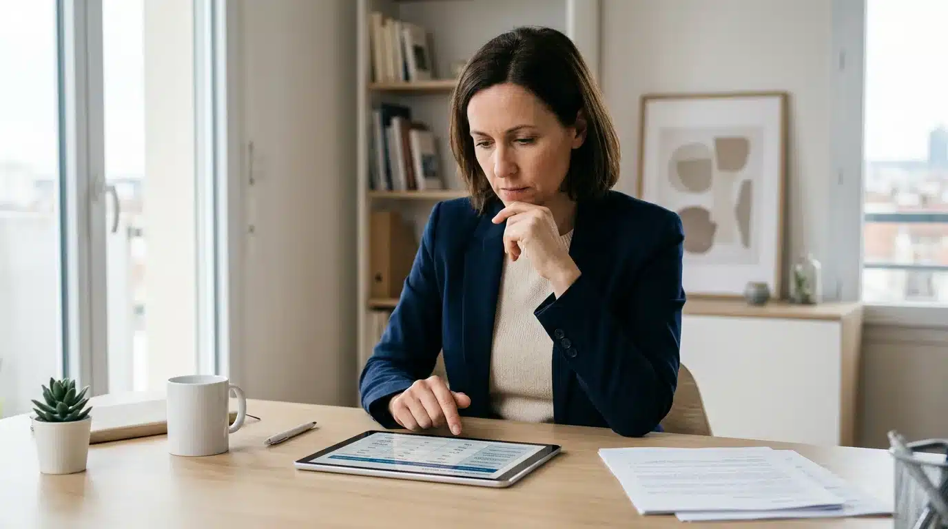 Personne comparant des offres de bonus sans dépôt sur une tablette