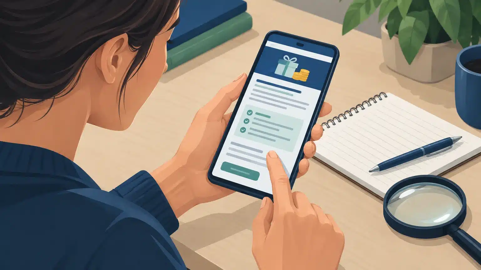 Lecture attentive des conditions d’une offre de casino sur téléphone