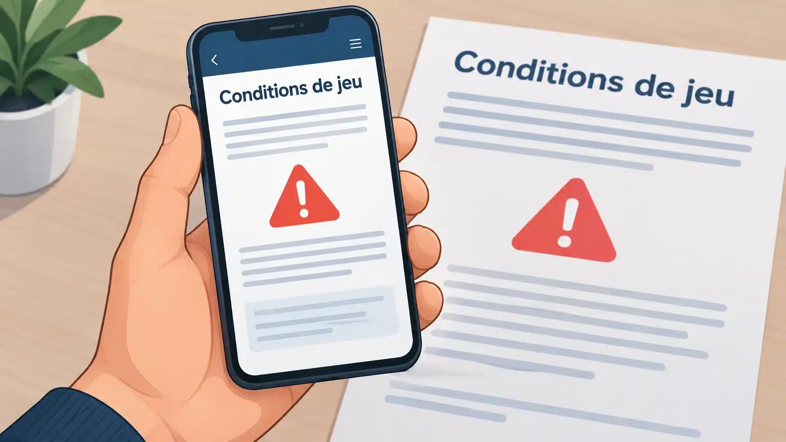 Téléphone affichant un avertissement avant l’activation d’une offre