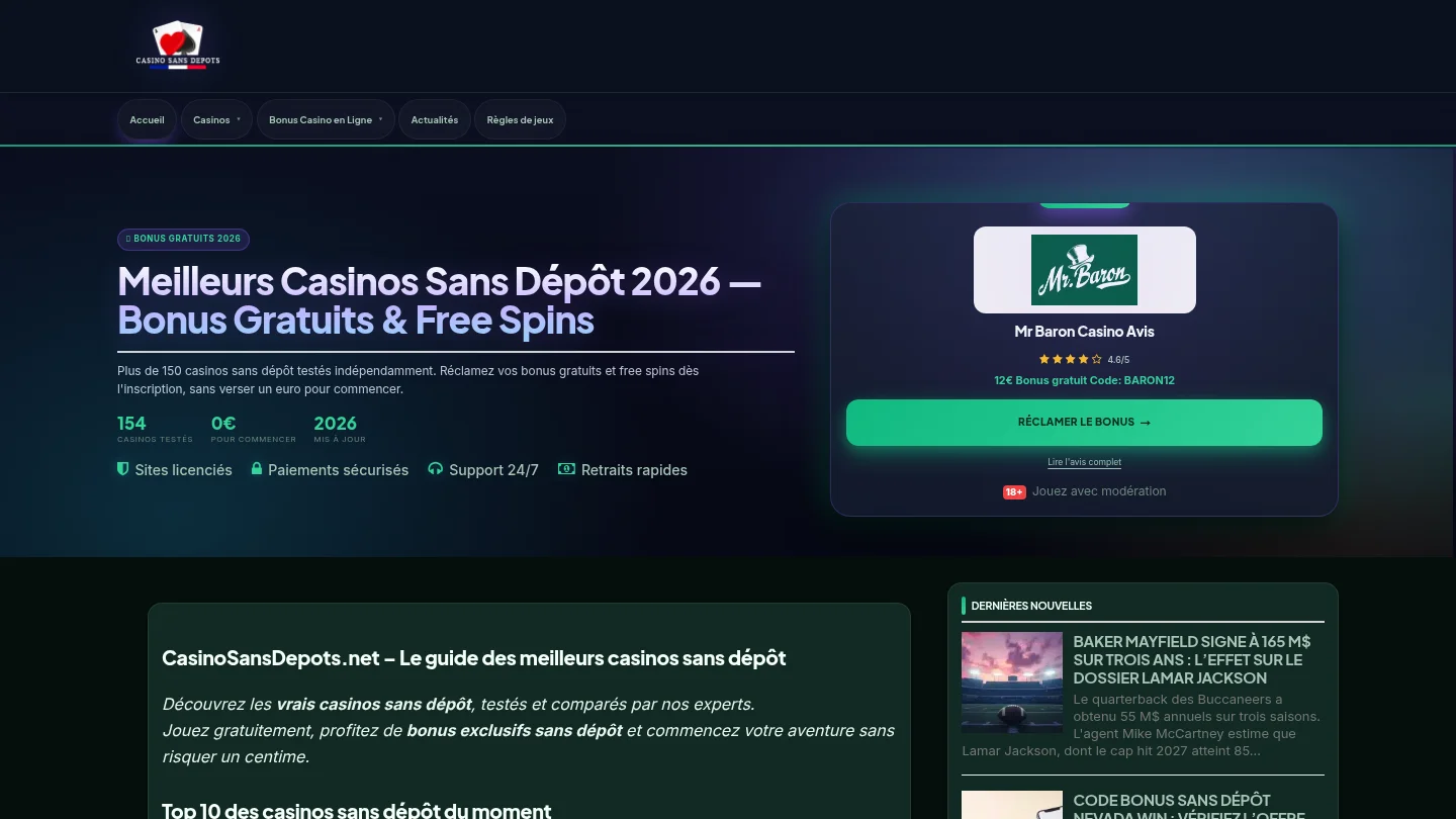 www.casinosansdepots.net